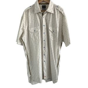 Thomas dean short sleeve polka dot‎ shirt